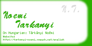 noemi tarkanyi business card